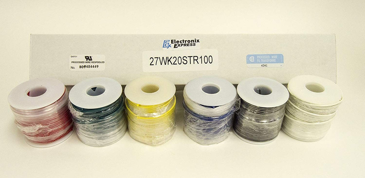 Hook-Up Wire Kit - Solid Wire Kit 22G, Solid, 100ft. Spools – Electronix  Express