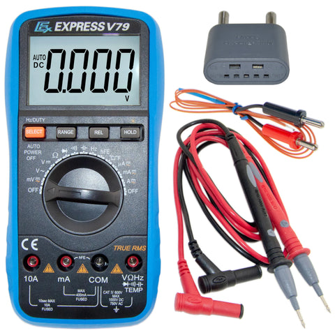 V79 Backlit Auto Ranging True RMS Digital Multimeter with Thermometer