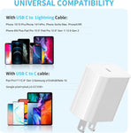 USB C Charger Block 20W, Type C Wall Charger, Power Adapter Brick Fast Charger for Phone 16/16 Pro/15/14, Galaxy, Pixel, AirPods