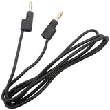 36" Black Banana to Banana Test Lead, Stackable Plugs