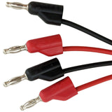 RSR Test Leads - Banana to Banana Lead Set (Includes 1 Red & 1 Black), 36" Length, Stackable