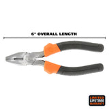 GreatNeck 6 Inch Linesman Pliers with Cushion Grip (E6C)