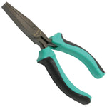 5" Flat Nose Pliers with Serrated Jaws, Cushion Grip Handles, Return Spring (PM-754)