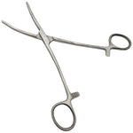 7" Curved Nose Hemostat Clamp with Serrated Jaws