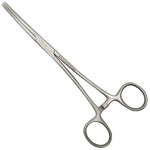 7" Curved Nose Hemostat Clamp with Serrated Jaws