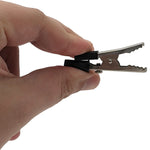 Black Alligator Clip Screw Type with Insulated Handle, 2" Long