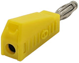 Yellow Stackable 4mm Banana Plug Connector for Building or Repairing Test Leads