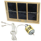 Solar Motor Kit - Includes Solar Cell Module and Clip-on DC Solar Motor (No Soldering Required)