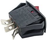 Panel Mount Lighted Rocker Switch, 10A 250VAC / 15A 125VAC, Fits 1.125" x 0.66" Cutout