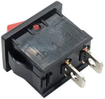 Rocker Switch, SPST, ON-OFF, Red with White Marking