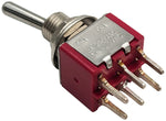 Miniature On-On DPDT Toggle Switch, 6-Pin PC Lead Termination