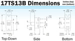 SPDT On-On Mini Slide Switch with 3 Solder Lug Terminals (0.24" x 0.50")