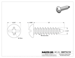 Combination Slotted/Phillips Rounded Head Screws for Sheet Metal, Steel, Number 4 Size, 1/2" Long