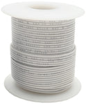 100 Feet White 24 Gauge Solid Hook-Up Wire, Tinned Copper, PVC Insulation (Shade May Vary), 300 Volts