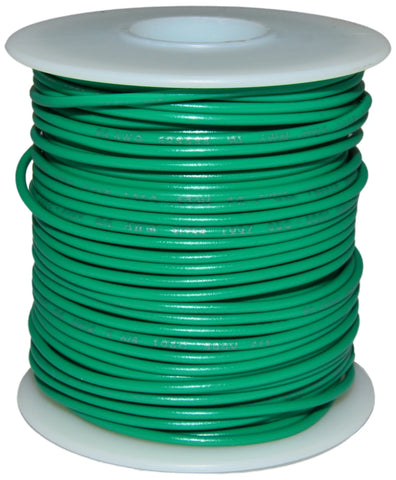 100 Feet Green 22 Gauge Stranded Hook-Up Wire, Tinned Copper, PVC Insulation (Shade May Vary)