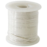 100 Feet White 22 Gauge Solid Hook-Up Wire, Tinned Copper, PVC Insulation (Shade May Vary), 300 Volts