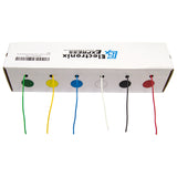 Stranded 22 Gauge Hook Up Wire Kit - Includes 6 Different Color 25 Foot Spools, Tinned Copper, PVC Insulated