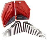 30 Piece Hex Wrench Set, Popular Inches and Metric Sizes with Red Storage Case