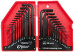 30 Piece Hex Wrench Set, Popular Inches and Metric Sizes with Red Storage Case