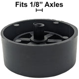 100 Pack Black 40mm Rear Wheels with Spokes for Co2 Dragsters