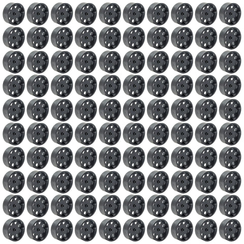 100 Pack Black 40mm Rear Wheels for Shell Style Co2 Dragsters