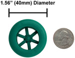 100 Pack Green 40mm Rear Wheels with Spokes for Co2 Dragsters