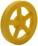 100 Pack Yellow 35mm Front Wheels with Spokes for Co2 Dragsters