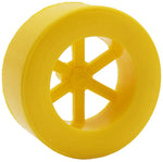 100 Pack Yellow 40mm Rear Wheels with Spokes for Co2 Dragsters