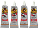 Gorilla 4 Pack 0.2 Ounce Tubes Clear Grip Waterproof Contact Adhesive Minis, Clear