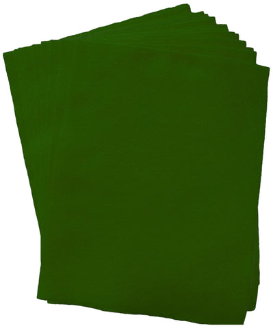 12 Pack Dark Green Felt Sheets, 9" x 12"