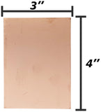 3" x 4" Double Sided Copper Clad Circuit Board, FR-4 Fiber Glass