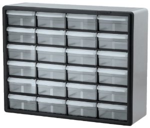 Plastic Storage Cabinet, 24 Drawer (Large)