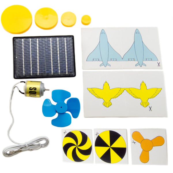 Educational Solar Energy Science Project Kit with Solar Panel, Motor,  Guidebook