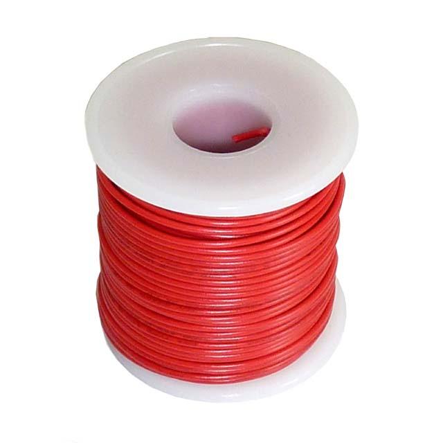 Solid Hook Up Wire - 22 Gauge, 100 Foot Spool - Red (Shade May Vary)