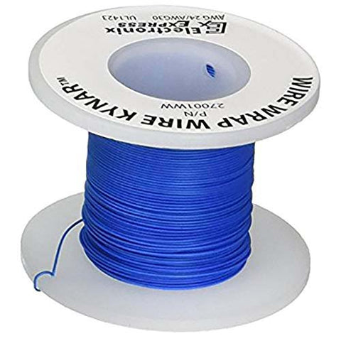 Wire Wrap Solid Kynar Wire 30 Gauge (Blue, 1000 feet) 