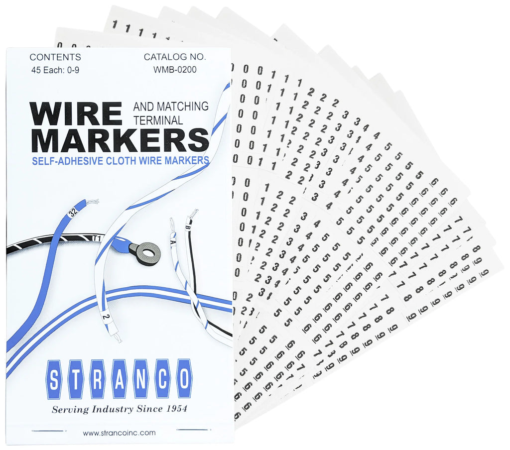 Wire Marker Books and Cable Marker Books manufactured by Stranco