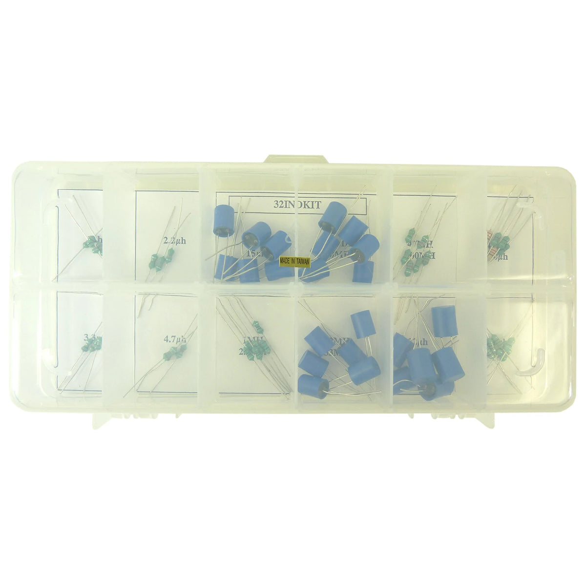 60 Piece Inductor Assortment Kit - Includes 20 Different Values from 1 ...