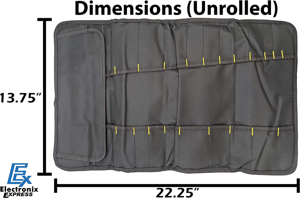 Volin Crik Tool Roll Up Bag,Roll Tool Organizer with 4 Detachable